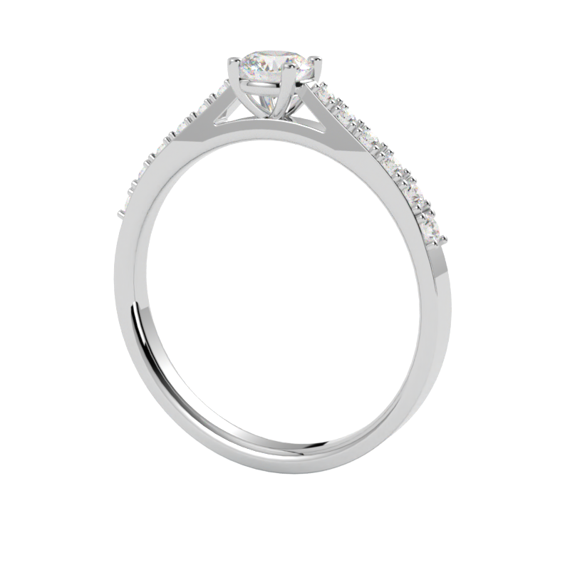 Pierścionek z diamentem Aurora – złoto białe 750 – GOLDPORT